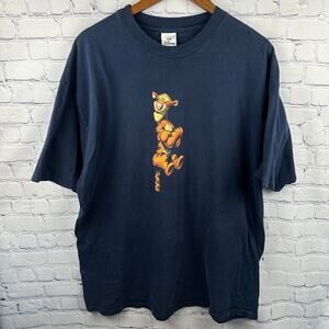 Vintage The Disney Store Tigger Winnie the Pooh Navy T-Shirt XXL